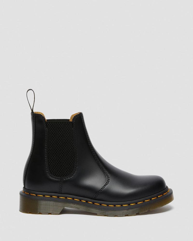 Botines Chelsea Dr Martens 2976 Smooth Cuero Mujer Negros | MX 653PJJ